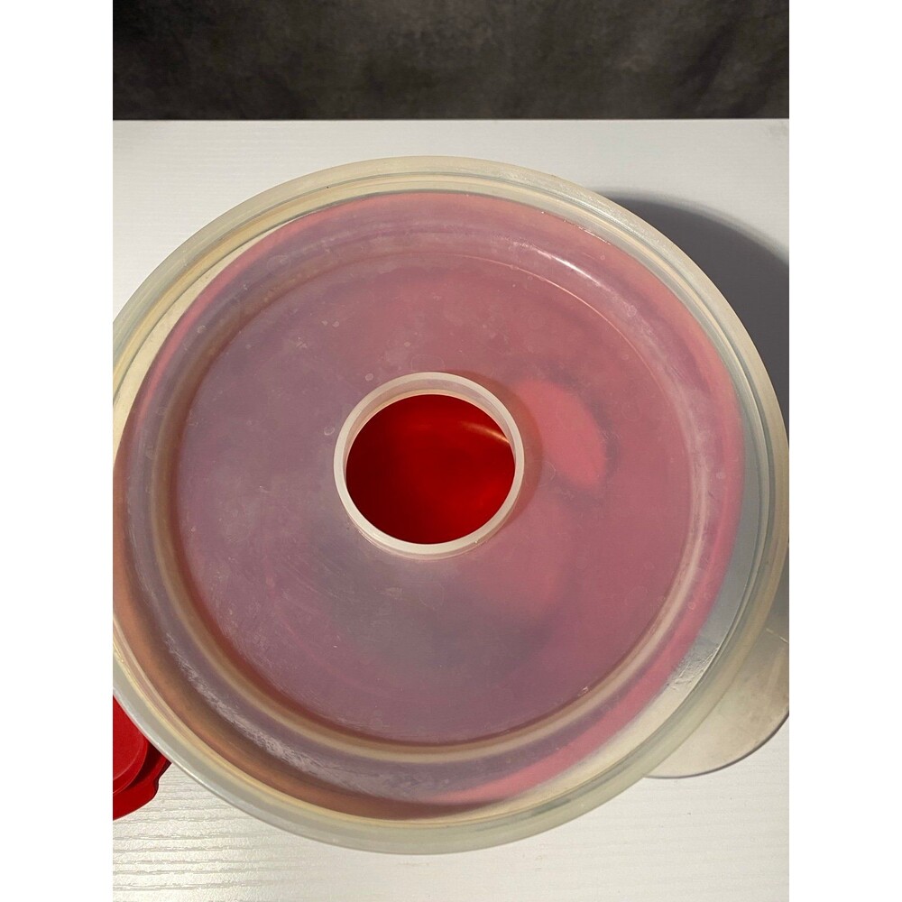 Pampered Chef Red Silicone Microwave Popcorn Maker Bowl #1457 - Picture 4 of 7